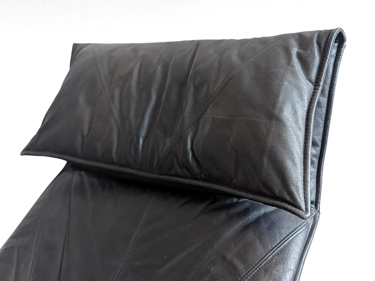Leather skye lounge chair by Tord Björklund, 1980s 6