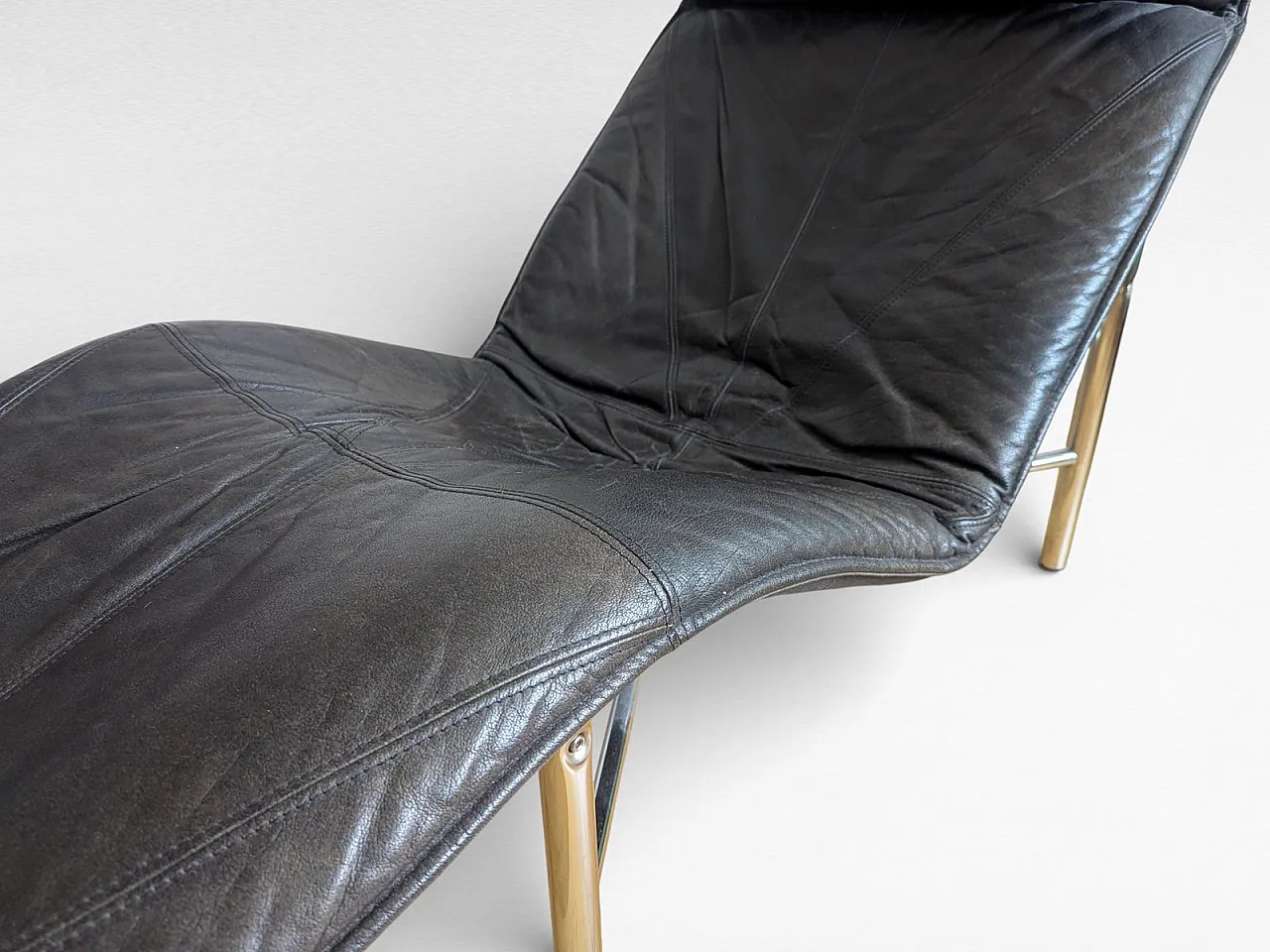 Leather skye lounge chair by Tord Björklund, 1980s 7