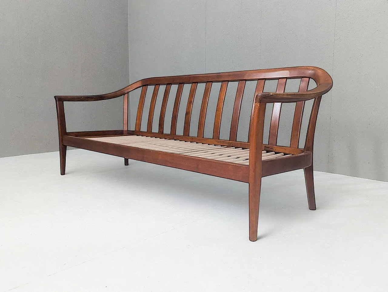 Mid-Century cherrywood sofa from Walter Knoll / Wilhelm Knoll, 1960s 1