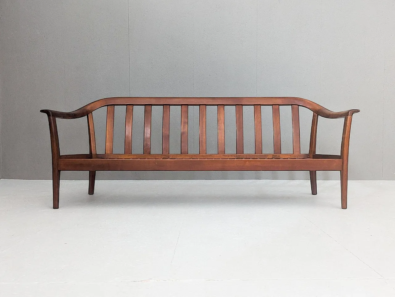Mid-Century cherrywood sofa from Walter Knoll / Wilhelm Knoll, 1960s 2