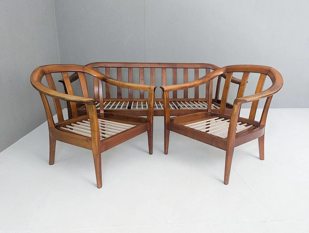 Mid-Century cherrywood sofa from Walter Knoll / Wilhelm Knoll, 1960s 7