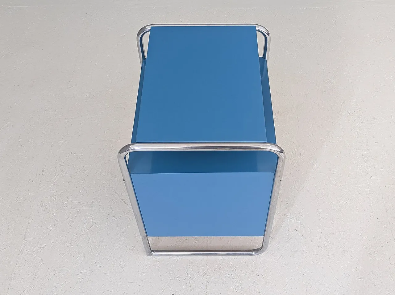 Bauhaus tubular steel nightstand by J. Fenyves for Thonet, 1930s 7