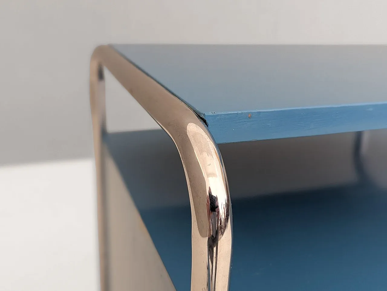 Bauhaus tubular steel nightstand by J. Fenyves for Thonet, 1930s 16