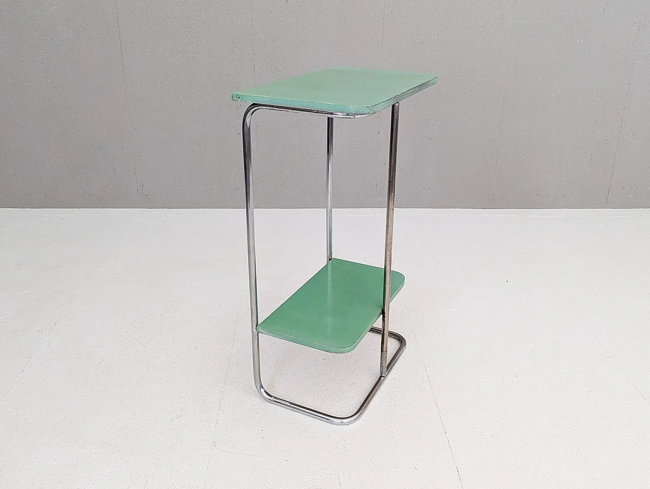 Bauhaus tubular steel console table by Robert Slezák for Slezak, 1930s 1