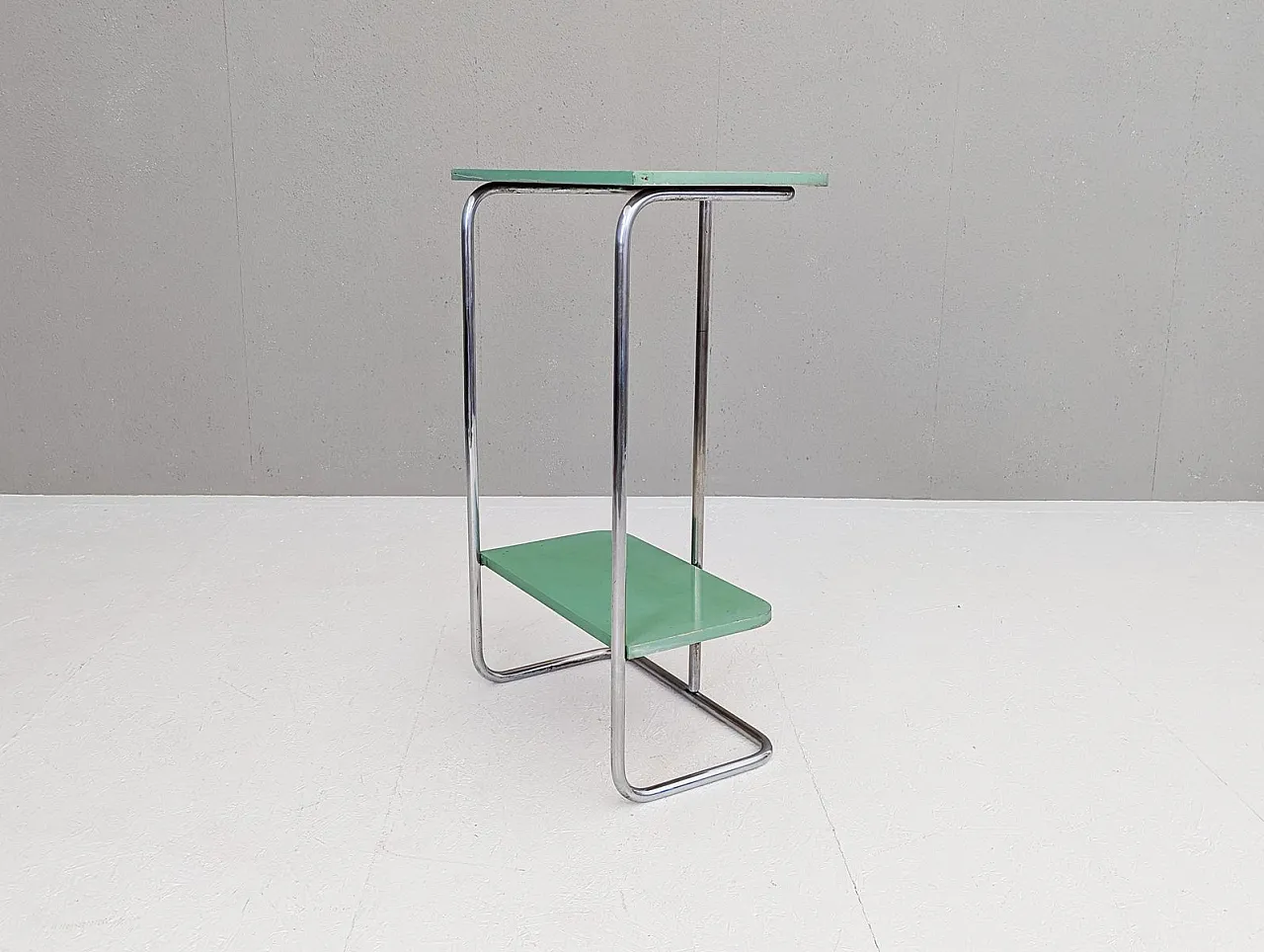 Bauhaus tubular steel console table by Robert Slezák for Slezak, 1930s 2
