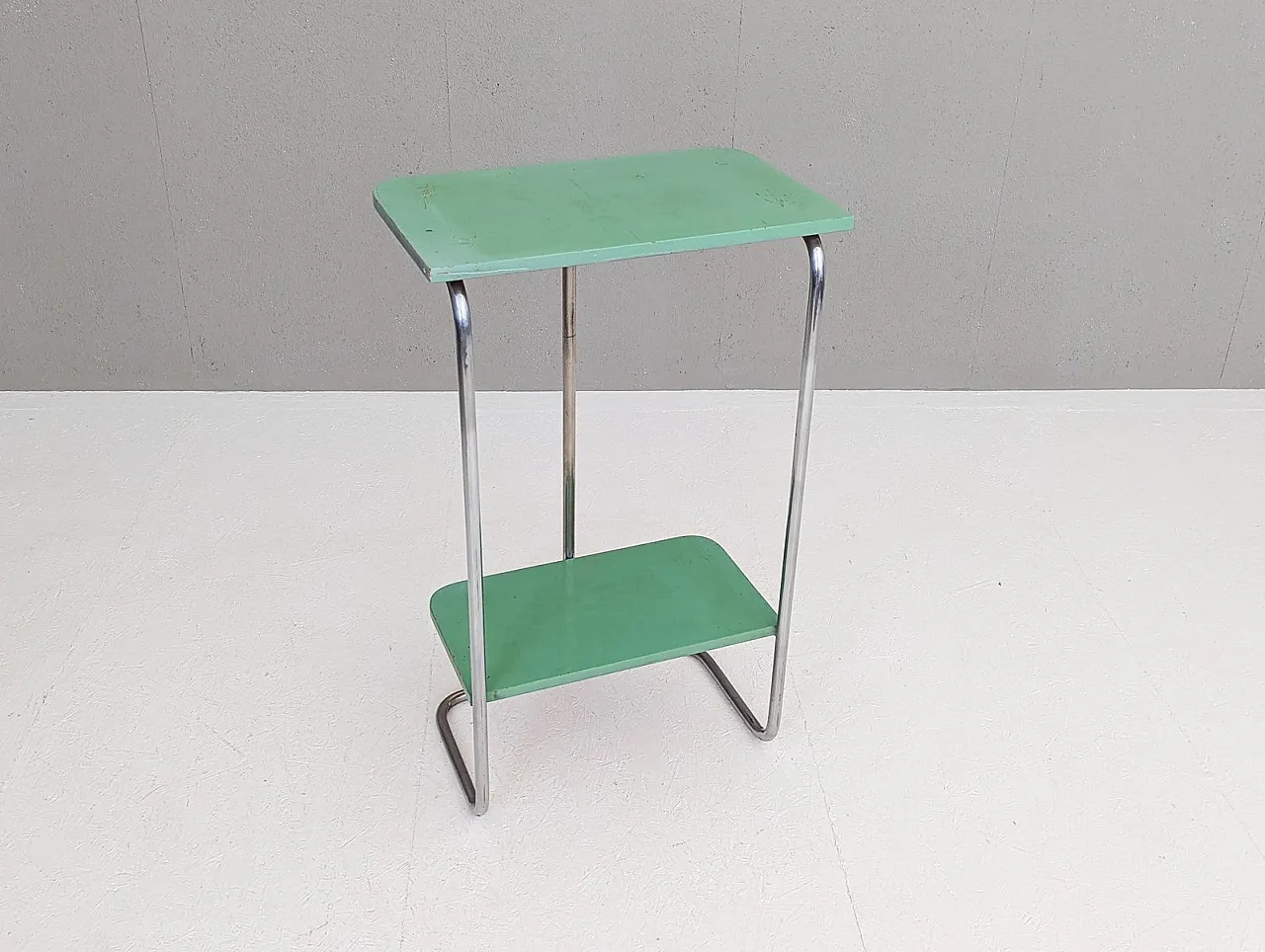 Bauhaus tubular steel console table by Robert Slezák for Slezak, 1930s 3