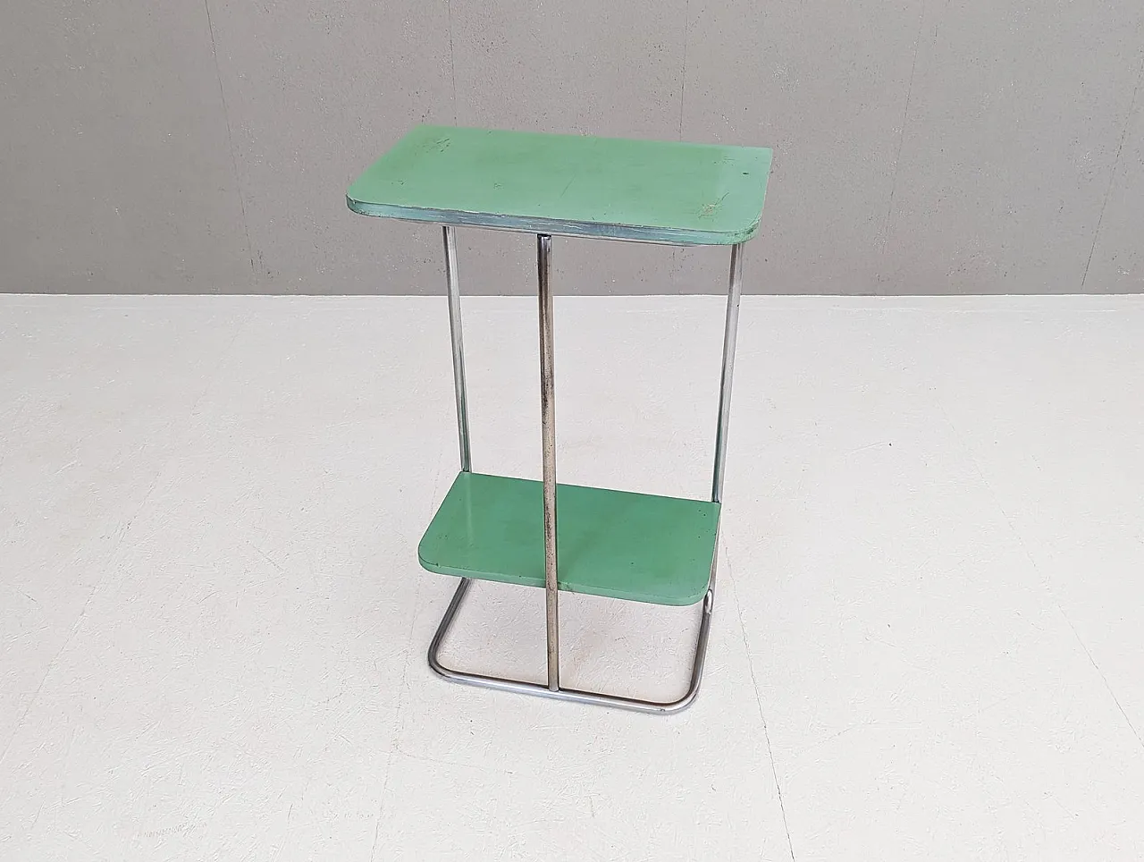 Bauhaus tubular steel console table by Robert Slezák for Slezak, 1930s 4