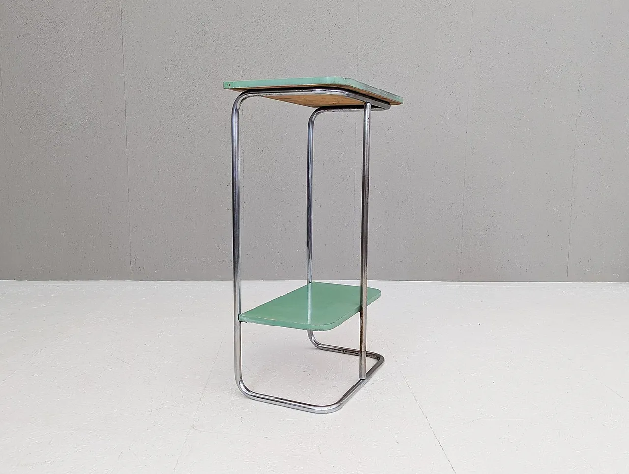 Bauhaus tubular steel console table by Robert Slezák for Slezak, 1930s 5