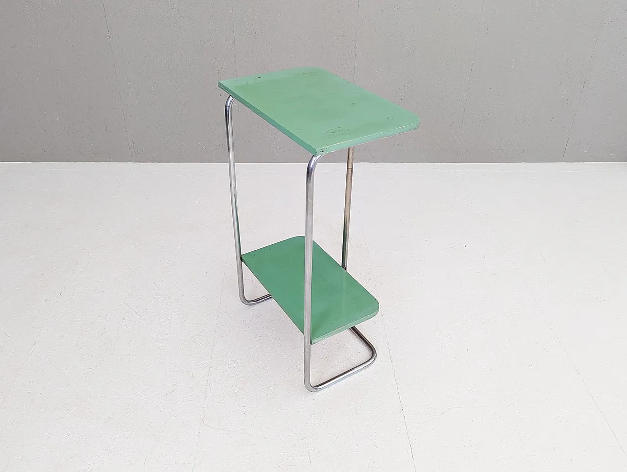 Bauhaus tubular steel console table by Robert Slezák for Slezak, 1930s 6