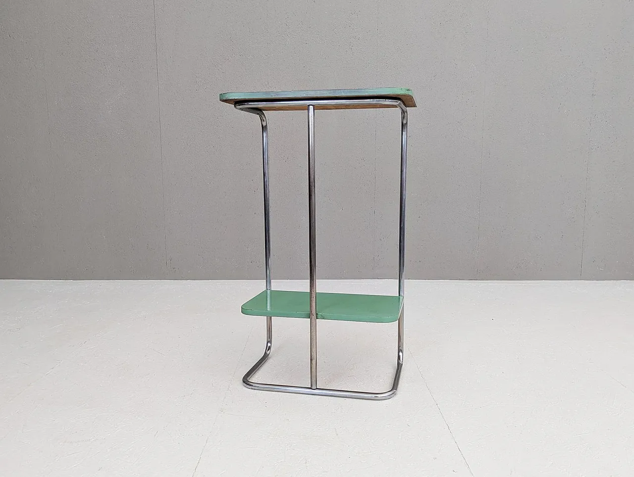 Bauhaus tubular steel console table by Robert Slezák for Slezak, 1930s 7