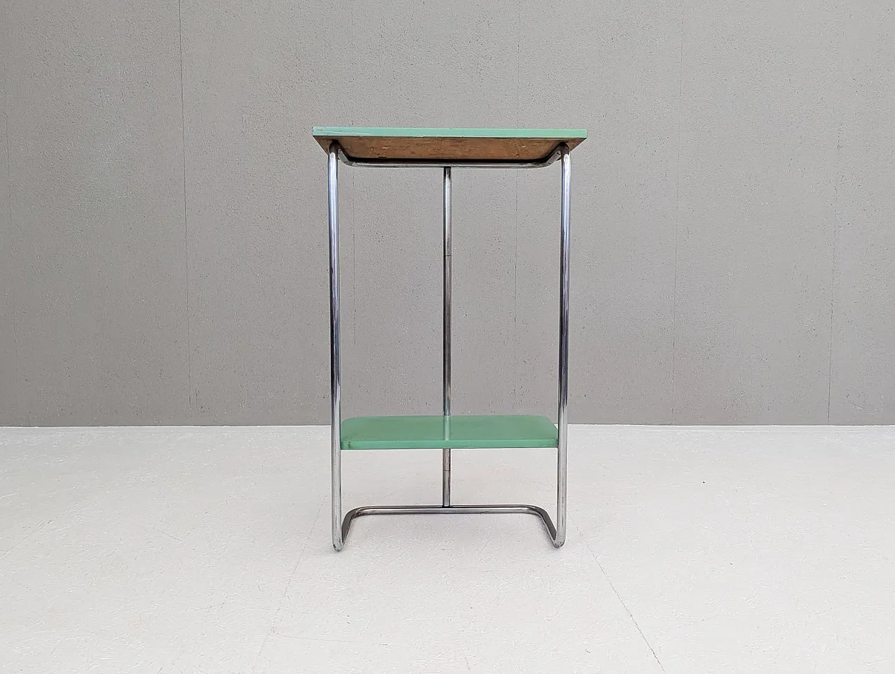 Bauhaus tubular steel console table by Robert Slezák for Slezak, 1930s 9
