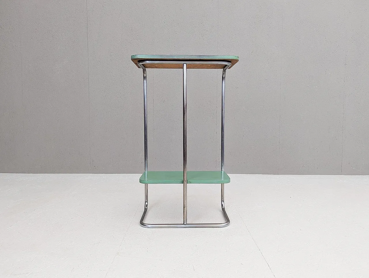 Bauhaus tubular steel console table by Robert Slezák for Slezak, 1930s 12