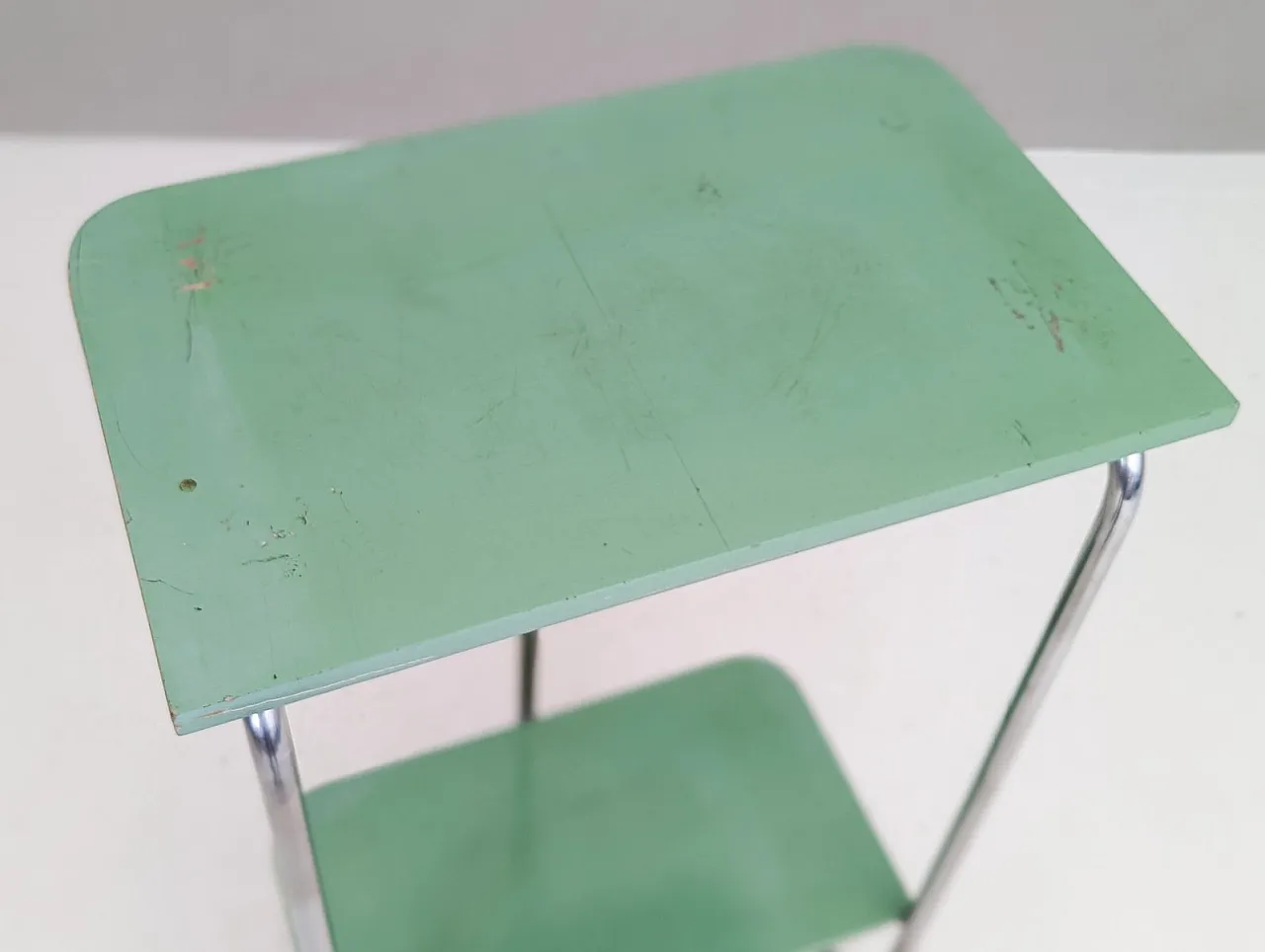 Bauhaus tubular steel console table by Robert Slezák for Slezak, 1930s 14