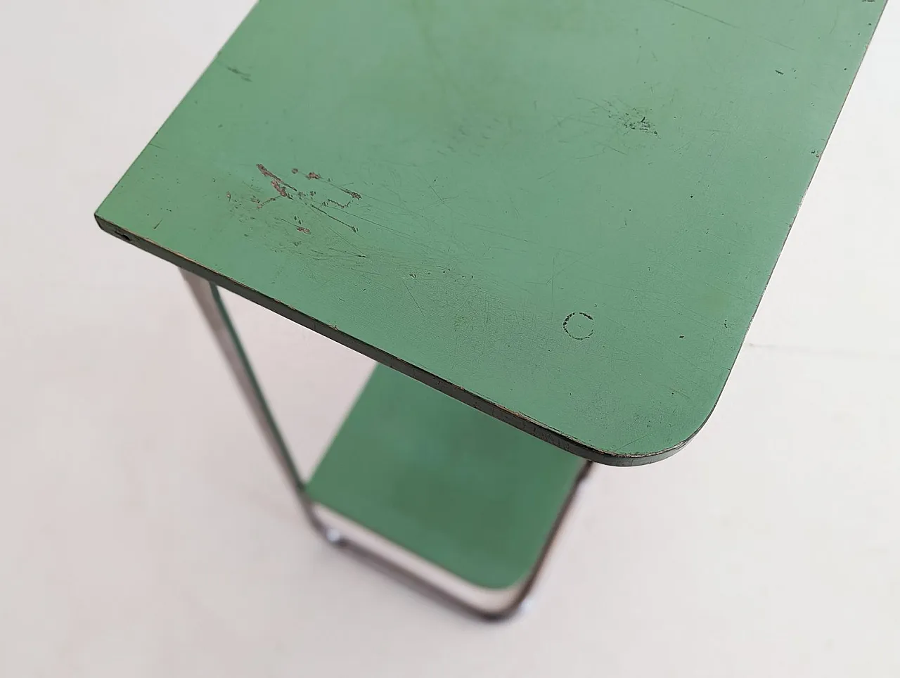 Bauhaus tubular steel console table by Robert Slezák for Slezak, 1930s 16