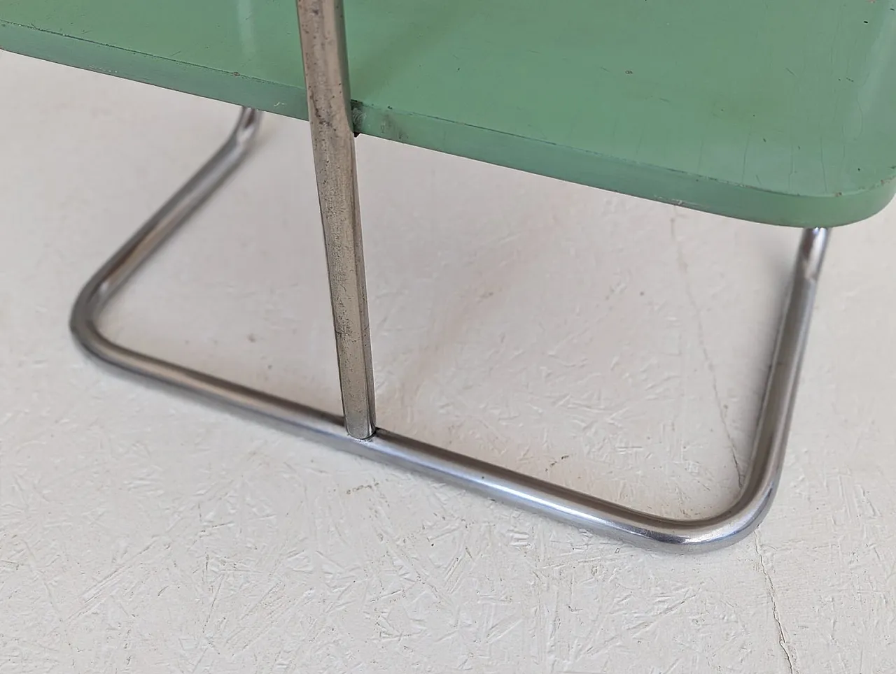 Bauhaus tubular steel console table by Robert Slezák for Slezak, 1930s 19