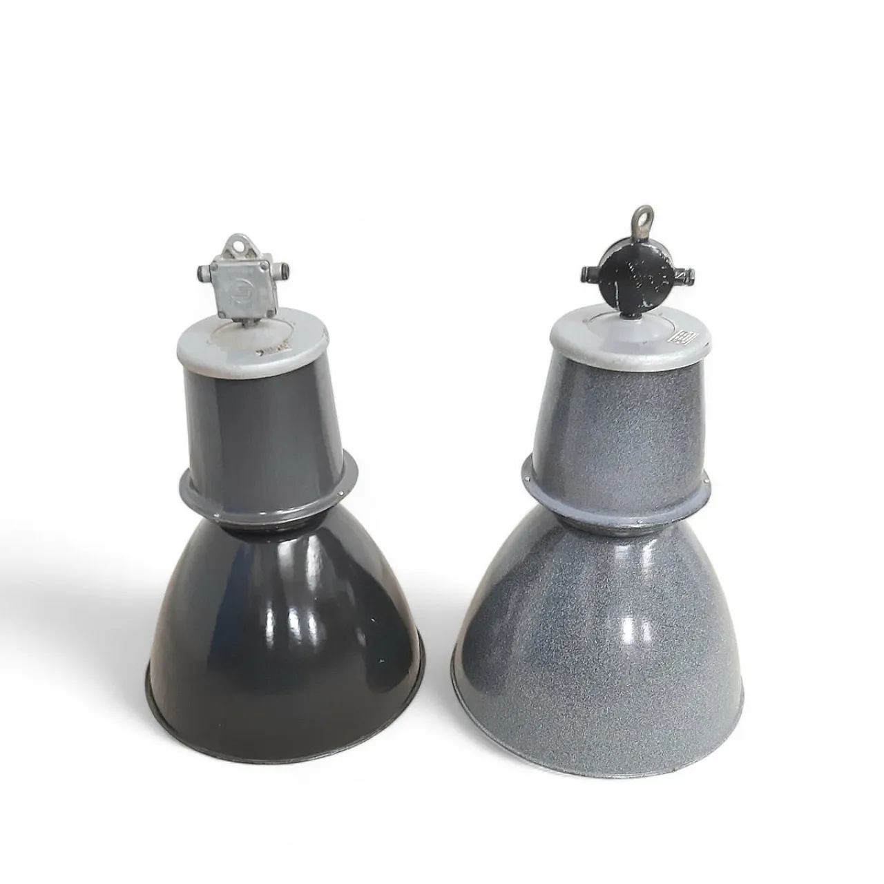 Pair of industrial pendant lights from Elektrosvit, 1970s 2