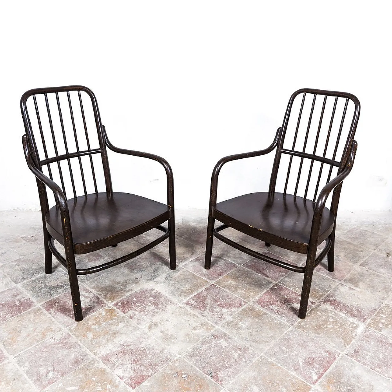 Pair of A 63/F Armchairs by Josef Frank from Thonet, 1930s 1