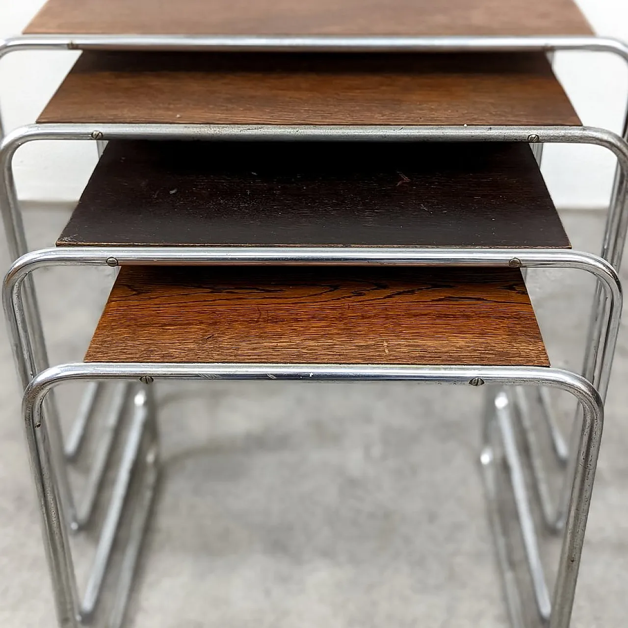 4 B9 Nesting tables attributed to Marcel Breuer for Thonet, 1930s 6