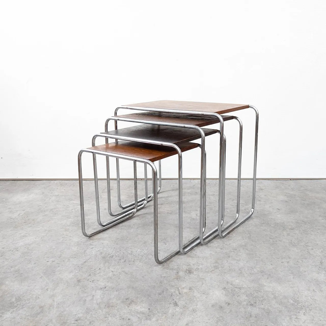 4 B9 Nesting tables attributed to Marcel Breuer for Thonet, 1930s 19