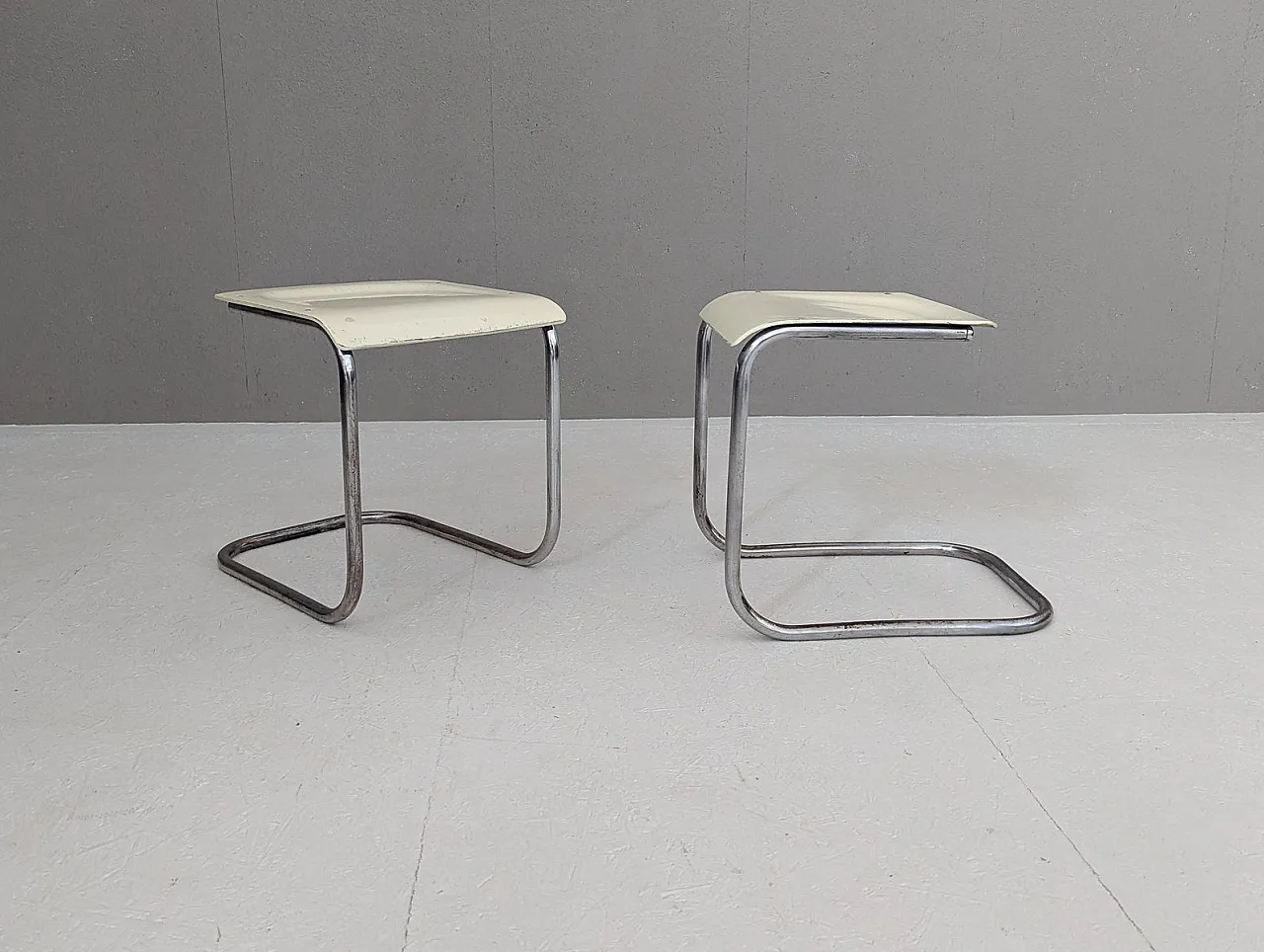 Pair of cantilever Stools by Mart Stam for Mücke Melder, 1930s 1