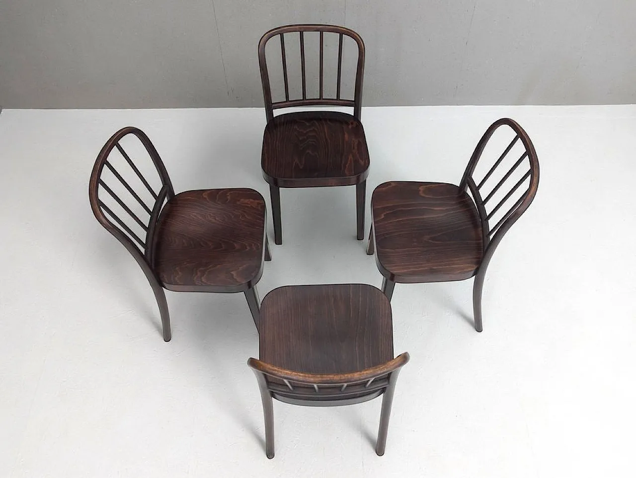 4 Dining chairs by Josef Hoffmann for Thonet, 1930s 4