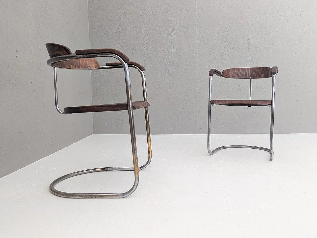 Pair of armchairs by Hans & Wassili Luckhardt for Hynek Gottwald, 1930 2