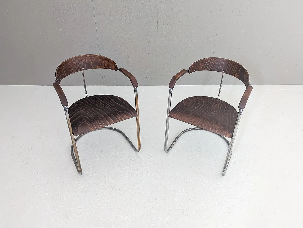 Pair of armchairs by Hans & Wassili Luckhardt for Hynek Gottwald, 1930 3