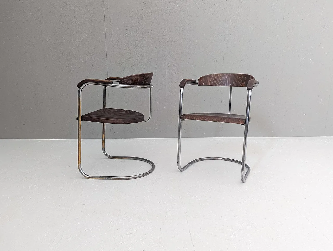 Pair of armchairs by Hans & Wassili Luckhardt for Hynek Gottwald, 1930 5
