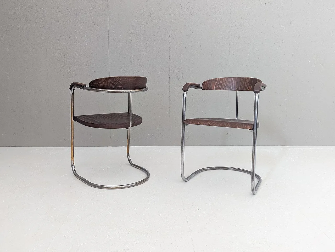 Pair of armchairs by Hans & Wassili Luckhardt for Hynek Gottwald, 1930 6
