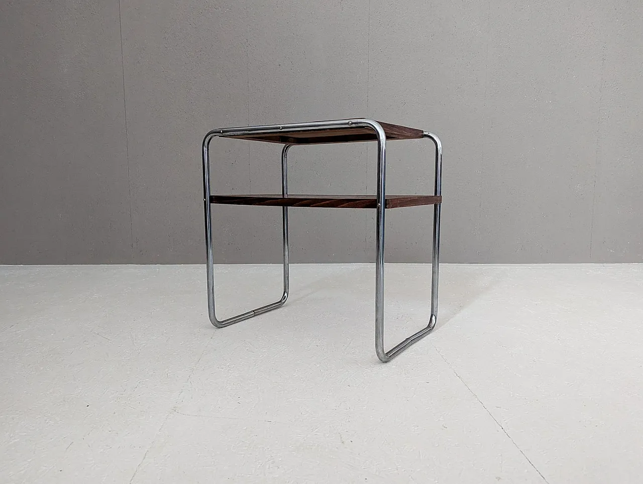 Bauhaus tubular steel side table by Marcel Breuer for Slezak, 1930s 1