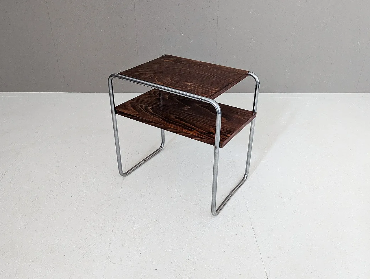 Bauhaus tubular steel side table by Marcel Breuer for Slezak, 1930s 2