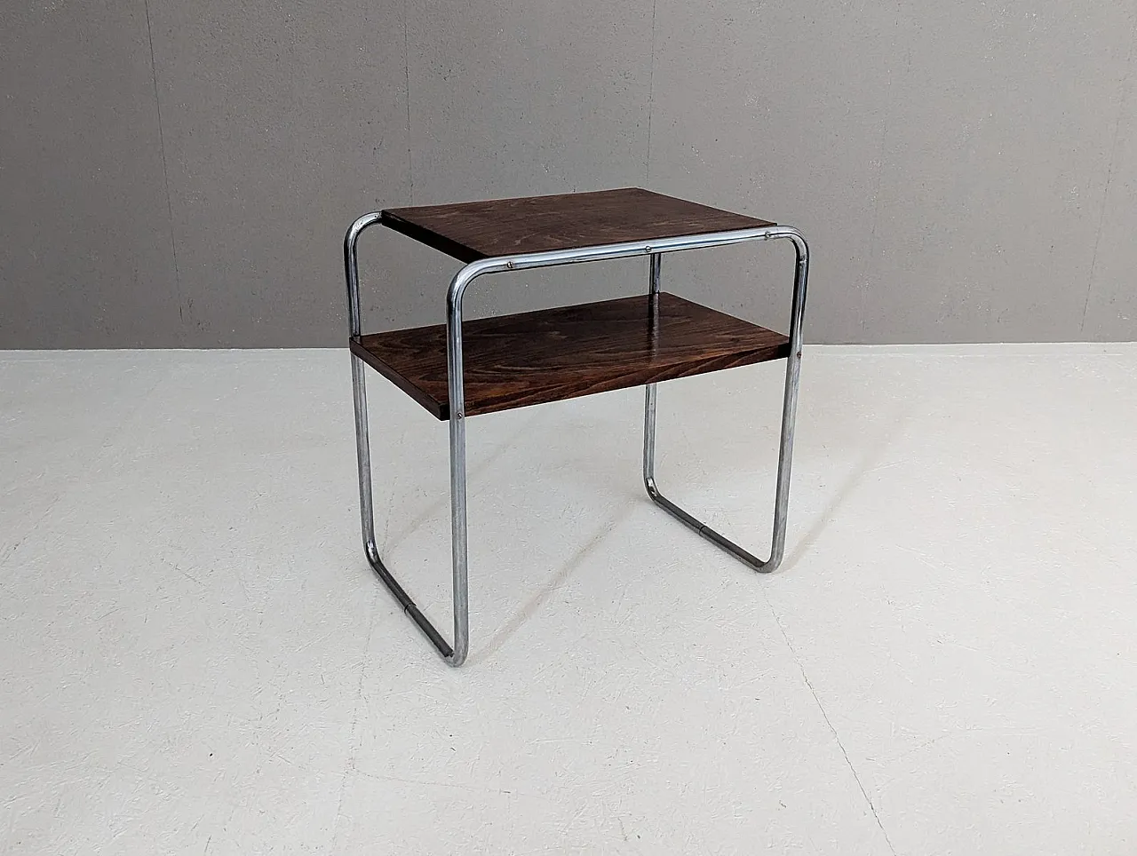 Bauhaus tubular steel side table by Marcel Breuer for Slezak, 1930s 4