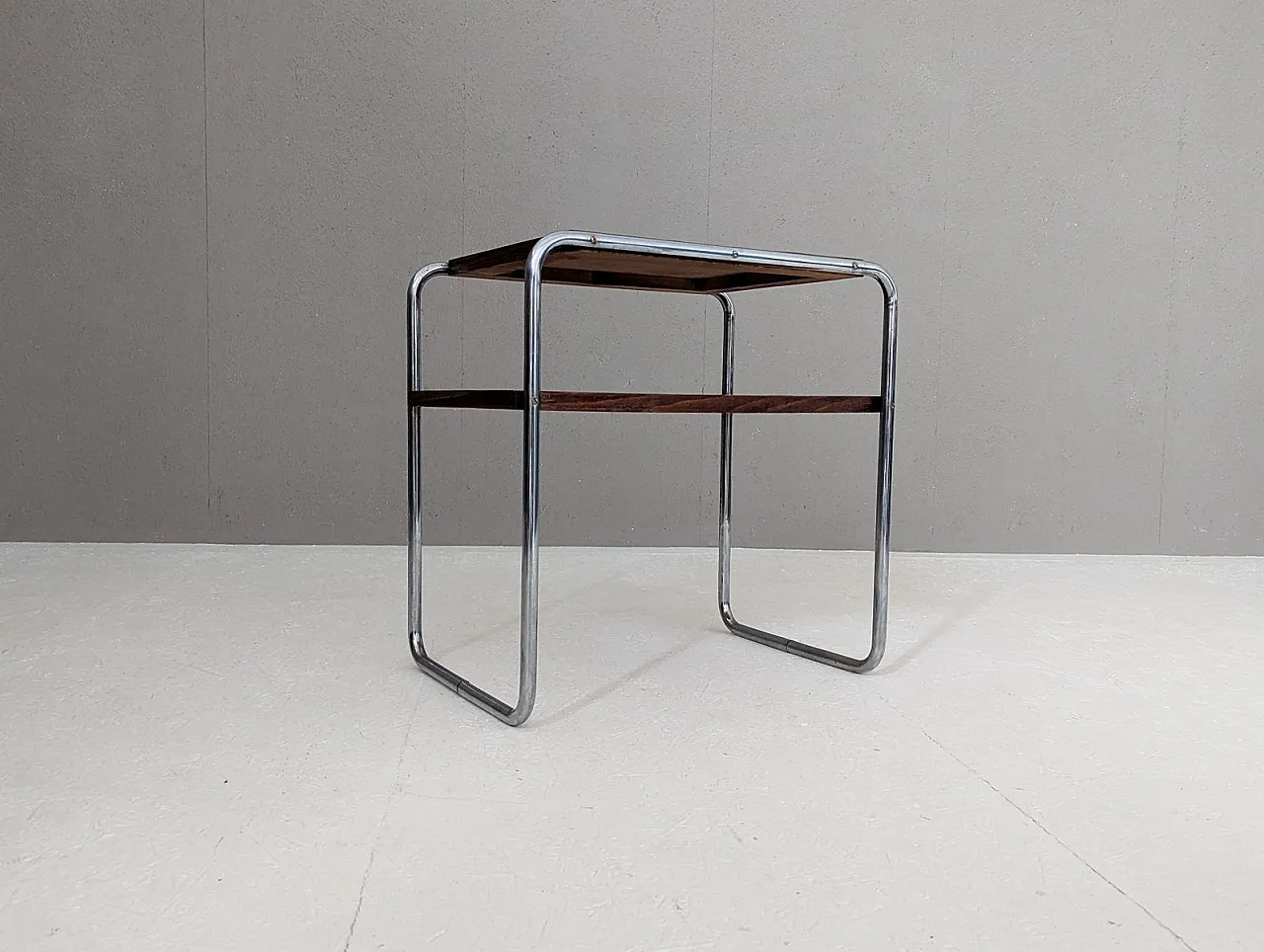 Bauhaus tubular steel side table by Marcel Breuer for Slezak, 1930s 5