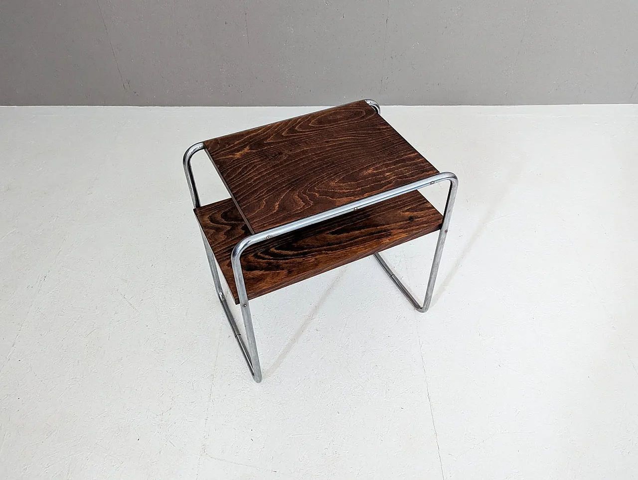 Bauhaus tubular steel side table by Marcel Breuer for Slezak, 1930s 6