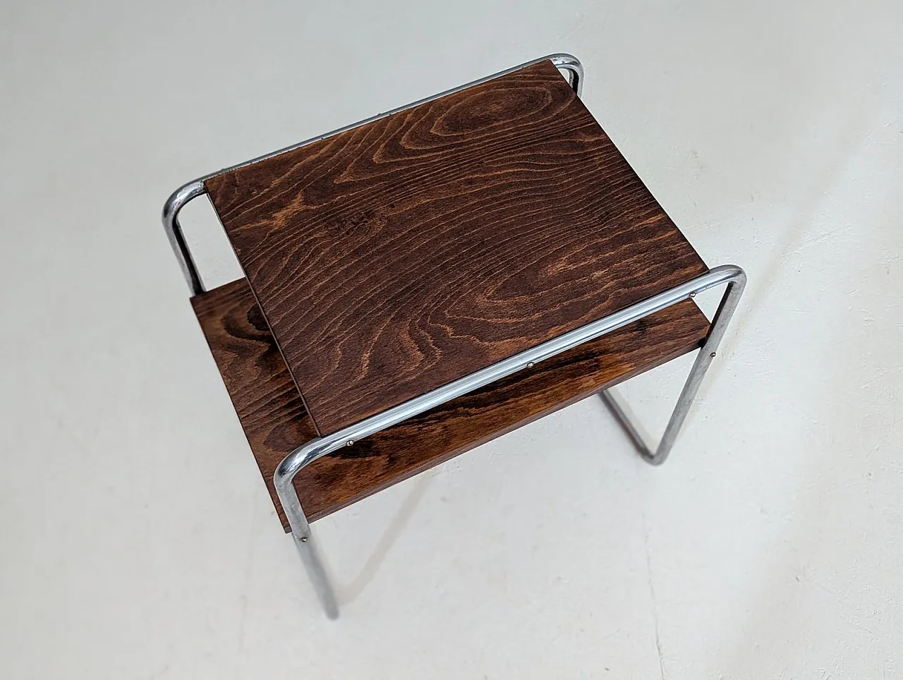Bauhaus tubular steel side table by Marcel Breuer for Slezak, 1930s 7
