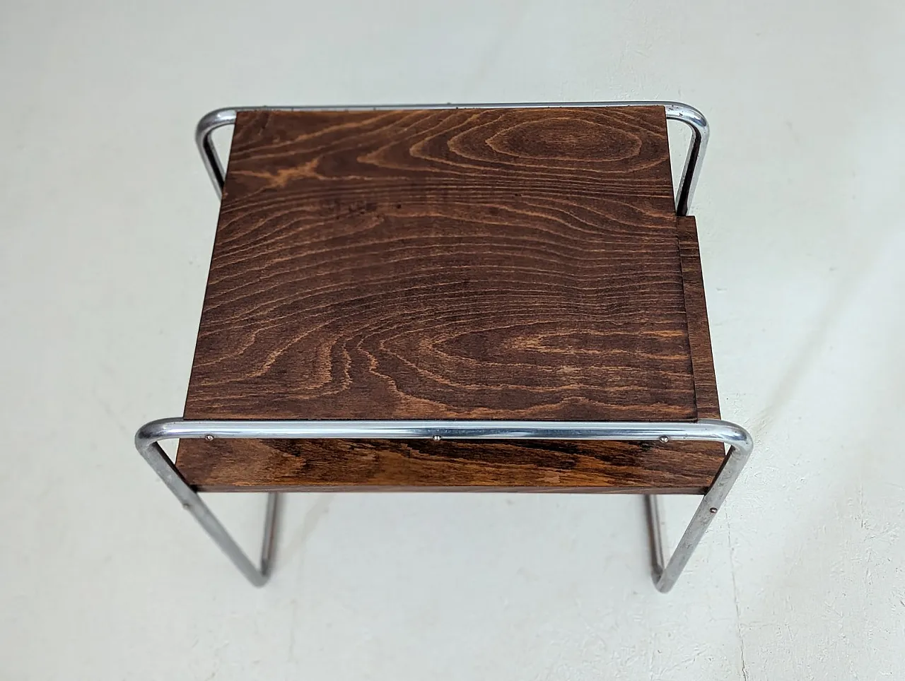 Bauhaus tubular steel side table by Marcel Breuer for Slezak, 1930s 9