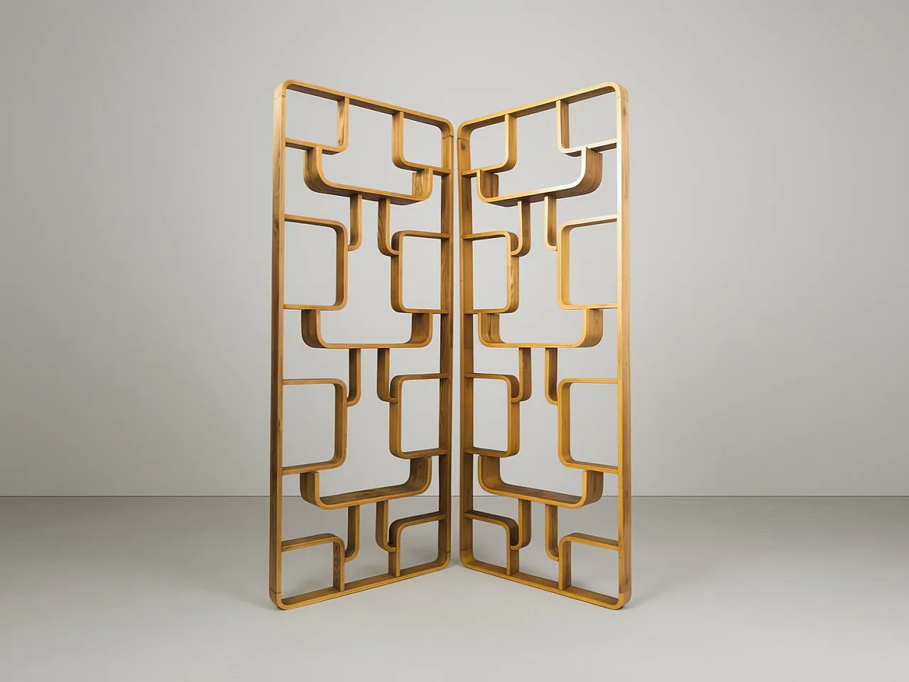 Pair of sculptural bentwood room dividers by Ludvik Volak, 1960s 1