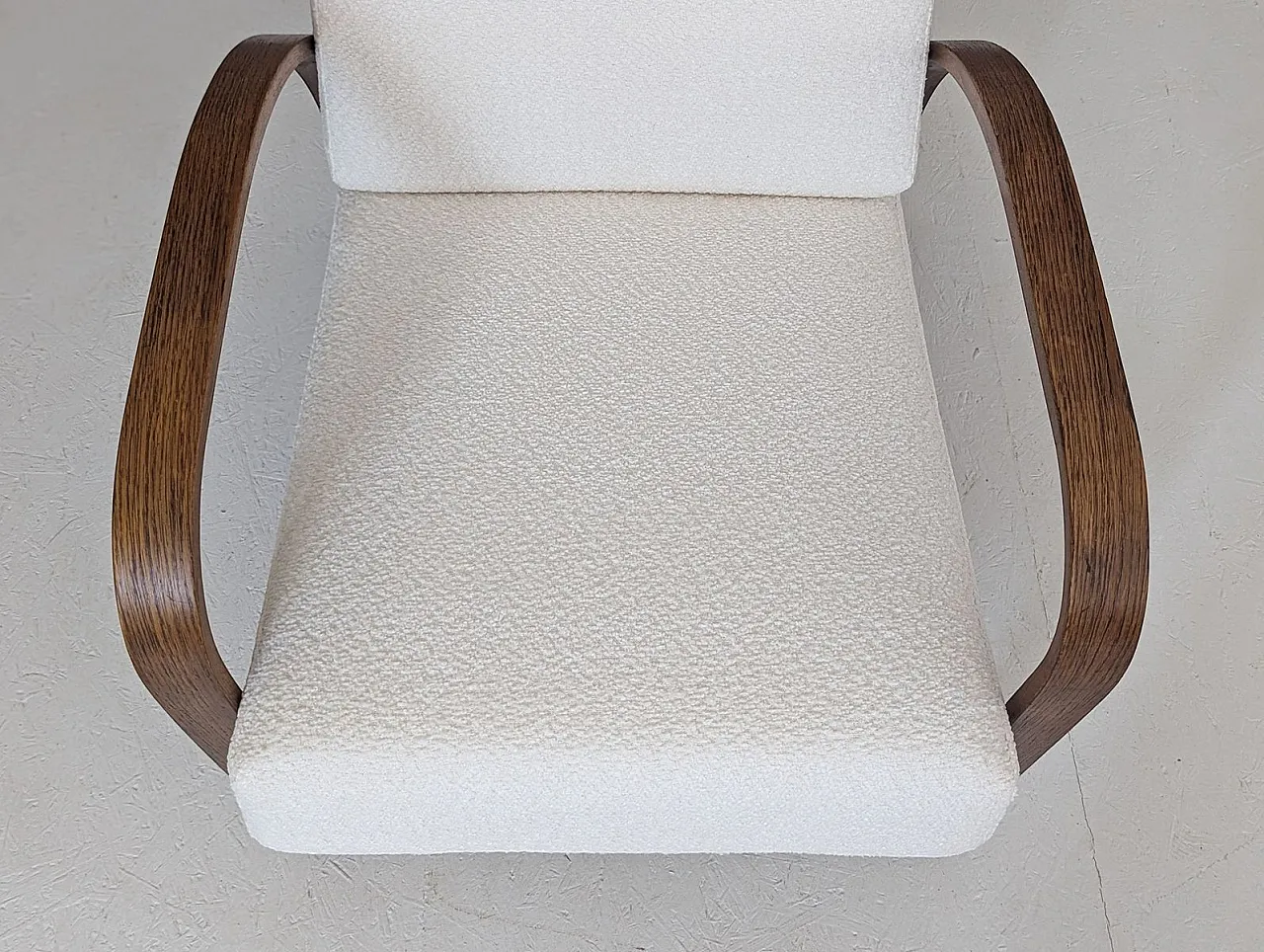 H 70 armchair in bouclé by Jindrich Halabala for Up Závody, 1930s 7