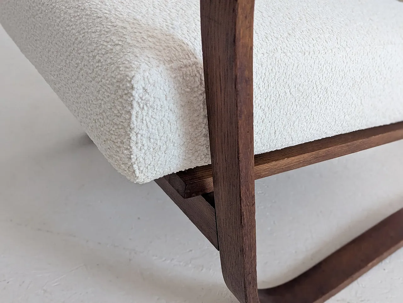 H 70 armchair in bouclé by Jindrich Halabala for Up Závody, 1930s 11