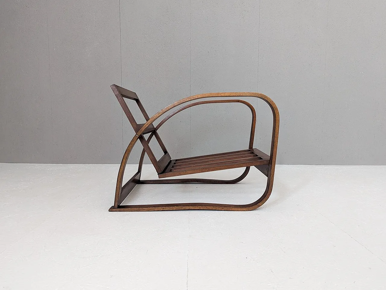 H 70 armchair in bouclé by Jindrich Halabala for Up Závody, 1930s 12