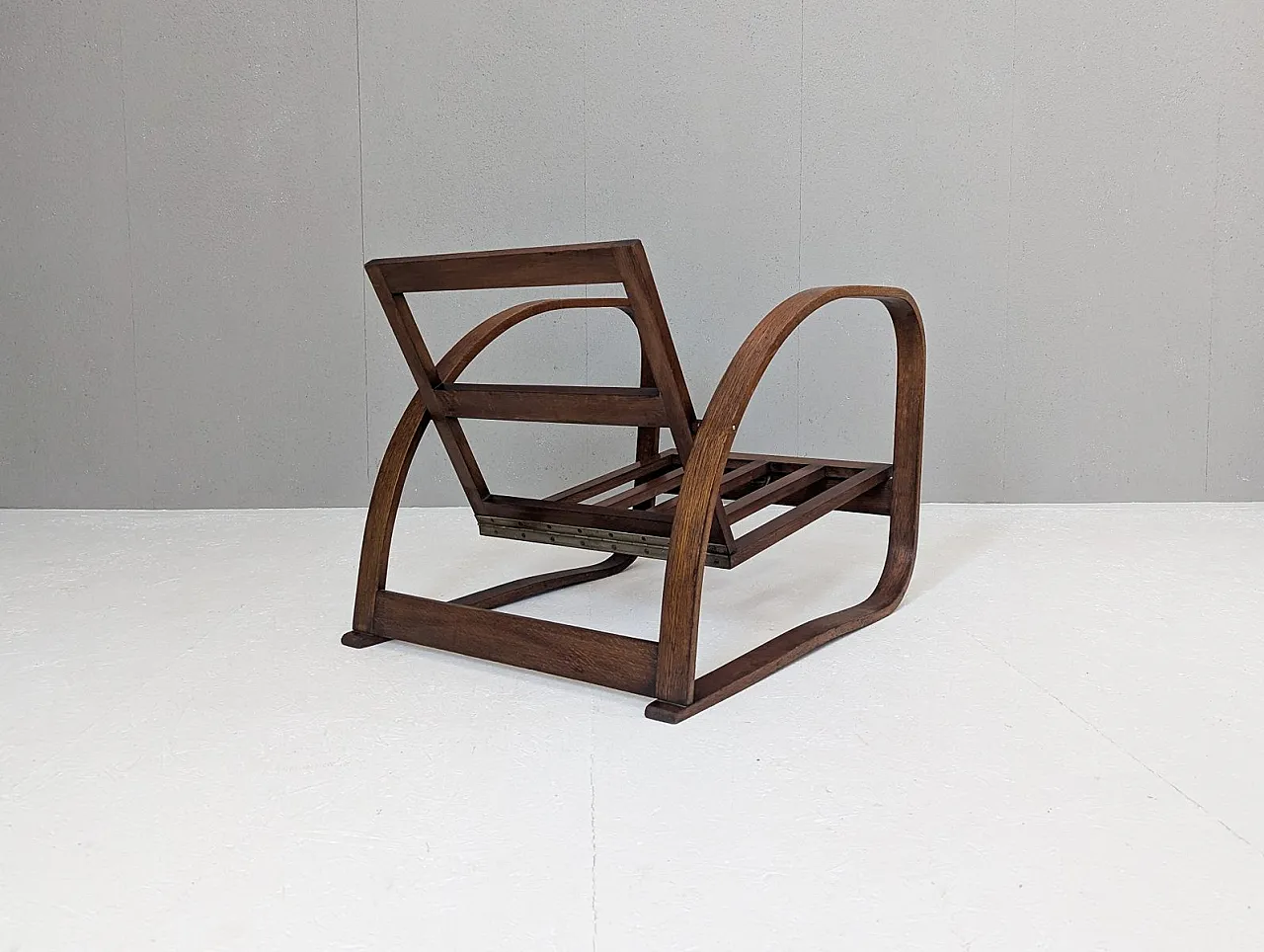 H 70 armchair in bouclé by Jindrich Halabala for Up Závody, 1930s 14