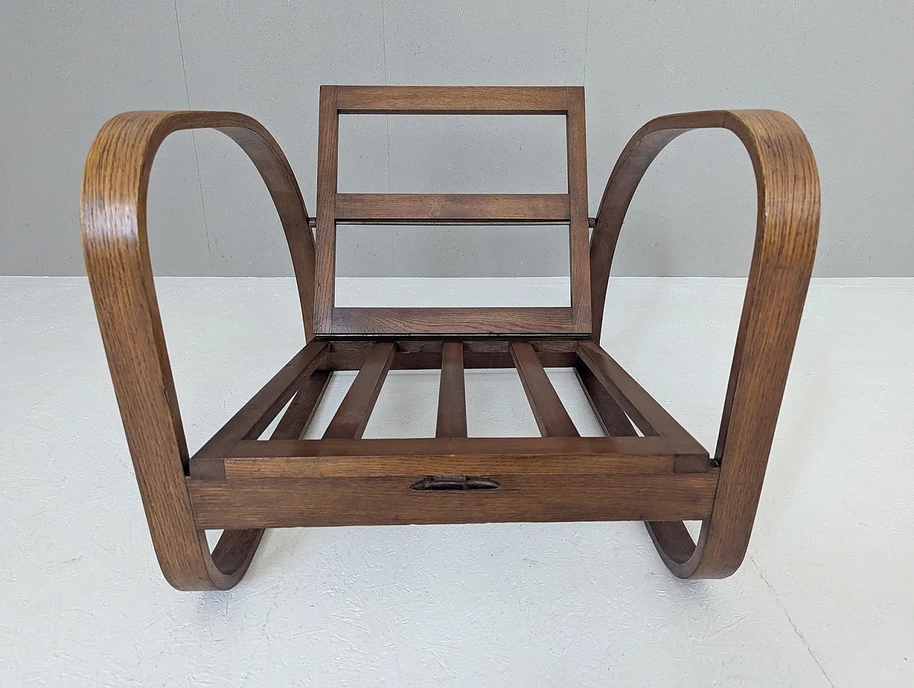 H 70 armchair in bouclé by Jindrich Halabala for Up Závody, 1930s 16