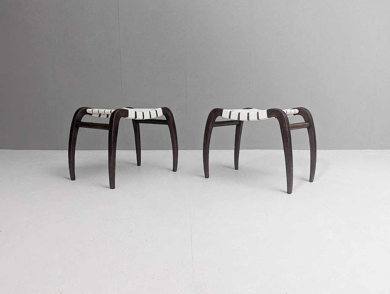 Pair of stools by Ladislav Bartoníček for Krásná Jizba, 1940s 1