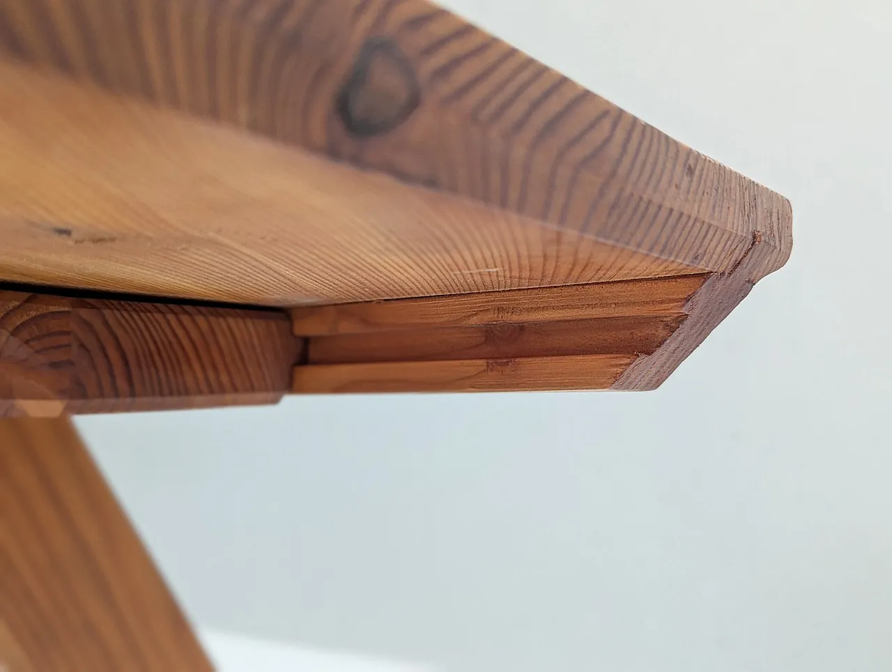 Hexagonal pine side table in the style of Pierre Chapo, 1970s 6