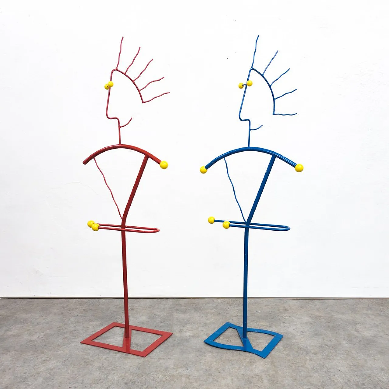 Pair of clothes racks, 1980s 1
