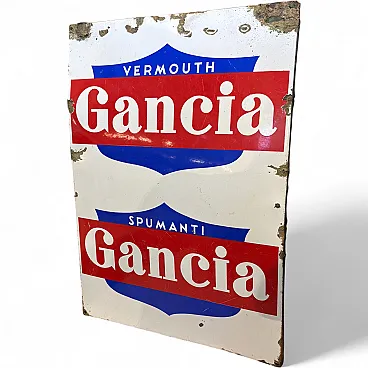 Iron advertising sign Gancia sparkling wines and Vermout, 1950s