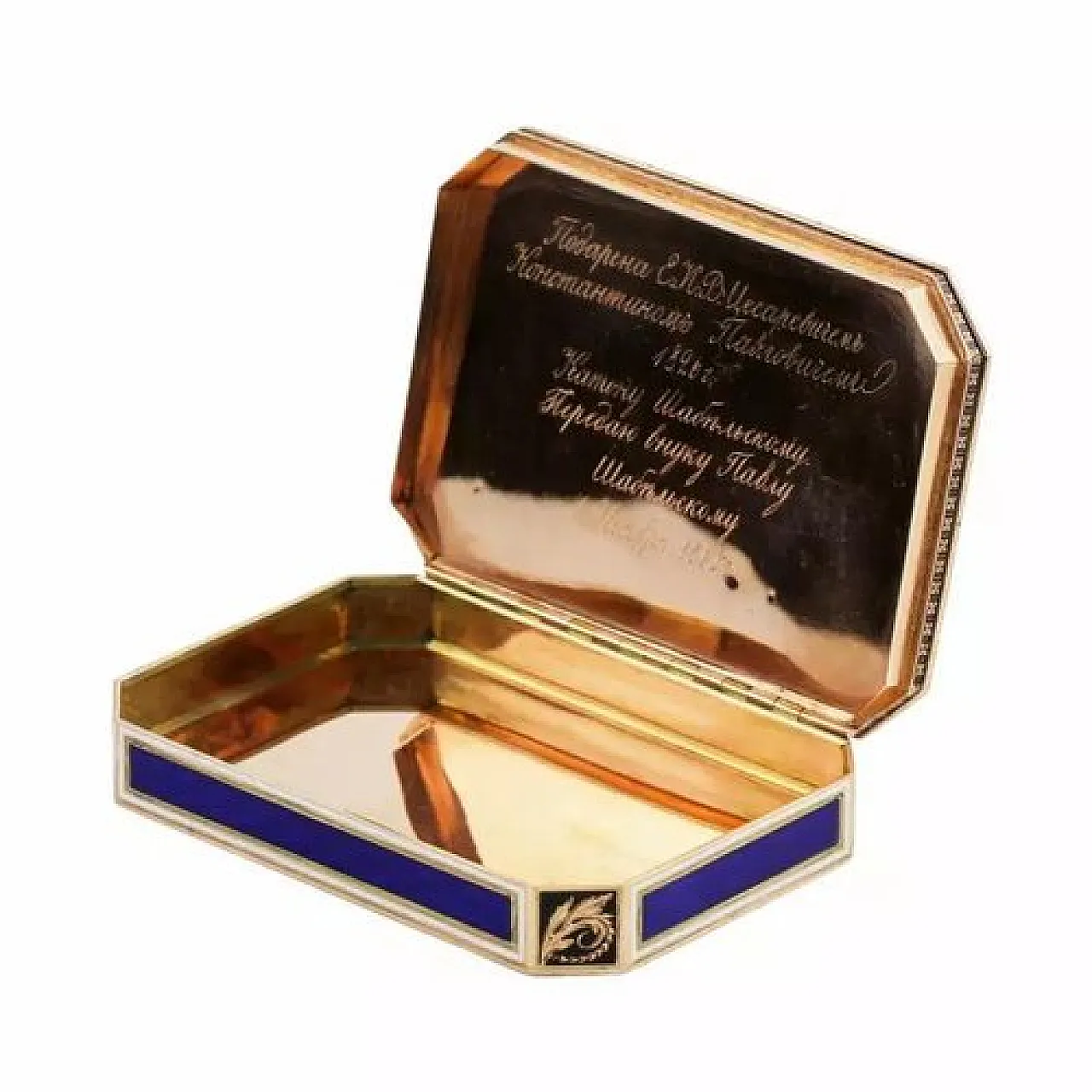 Gold snuffbox with enamel from Hanau, early 19th century 7
