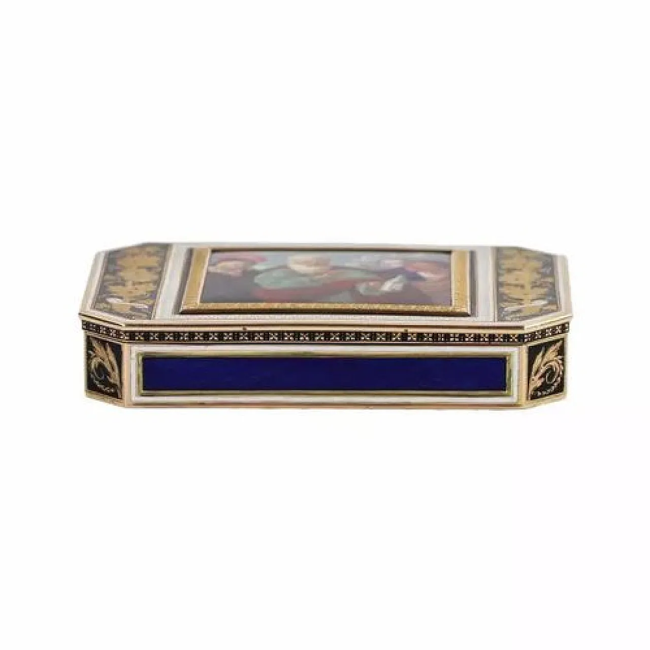 Gold snuffbox with enamel from Hanau, early 19th century 8