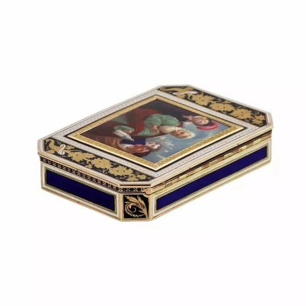 Gold snuffbox with enamel from Hanau, early 19th century 9