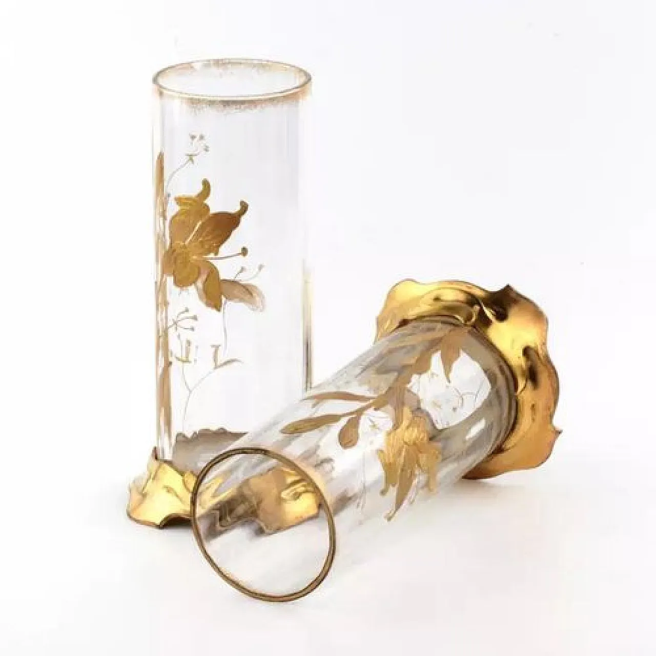 Pair of Art Nouveau decorative vases, 19th century 3